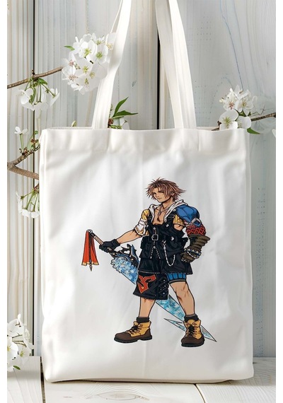 Art Hediye Final Fantasy Oyun Baskılı Omuz Çanta Model 4 Çok Renkli