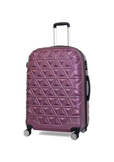 Reymond Luggage Piramit Desen ABS Seyahat Valizi, Canyon Serisi,  Mor - Büyük Boy