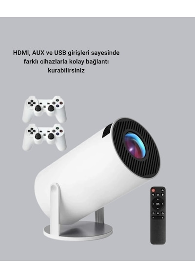 4k Wi-fi 6 Projeksiyon Cihazı - 10.000+ Oyun Desteği, Kablosuz Bağlantı Ve Çoklu Giriş Portları