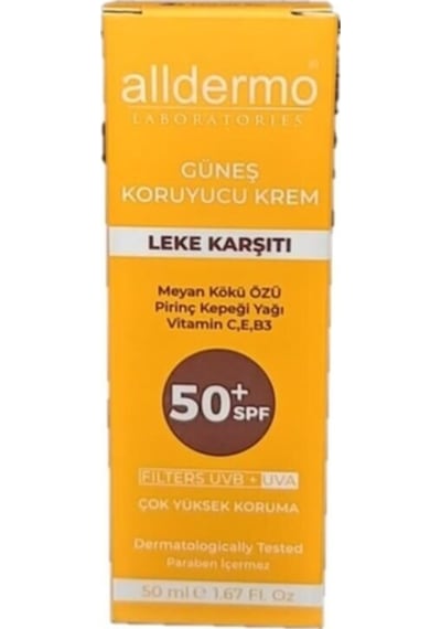 Alldermo SPF 50+ Leke Karşıtı Krem 50 ML