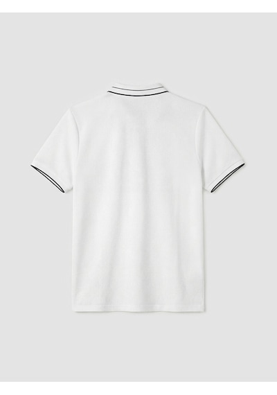 LC Waikiki Southblue Beyaz Polo Yaka Dokulu Erkek Tişört Ecru