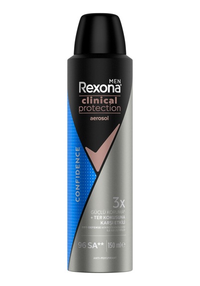 Rexona Men Clinical Protection Erkek Sprey Deodorant Confidence 96 Saat Koruma 150 Ml 2'li Avantaj