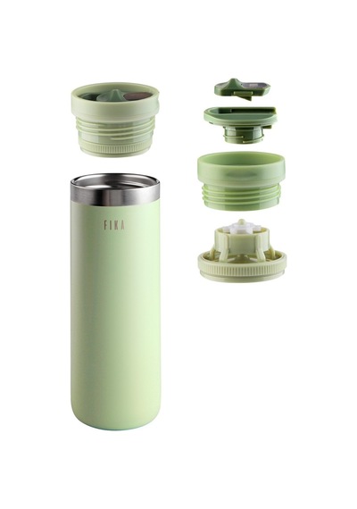 Fika Tauko Sızdırmaz Kolay Sökülebilir Temizlenebilir Patentli Kapak Çelik Bardak Termos 470 Ml -mint Yeşili