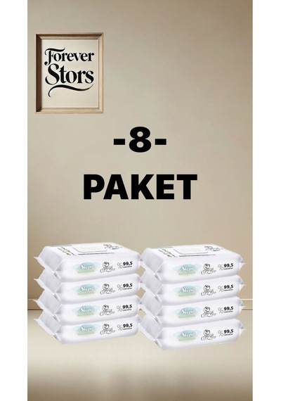Sleepy Bio Natural Yenidoğan Islak Bebek Bakım Havlusu 8x40 320 Yaprak Tekli