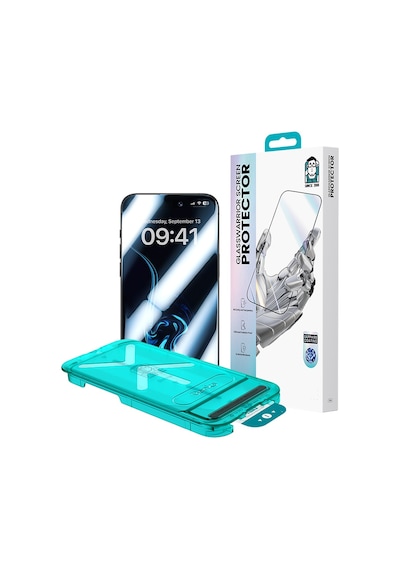 Apple Uyumlu   iPhone 17 Benks Glass Warrior Safir Coating 0.3mm Cam Ekran Koruyucu Uygulama Aparatı Şeffaf