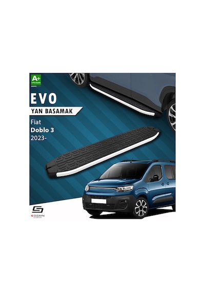 S-dizayn Fiat Doblo 3 Evo Aluminyum Yan Basamak 203 Cm 2023 Üzeri