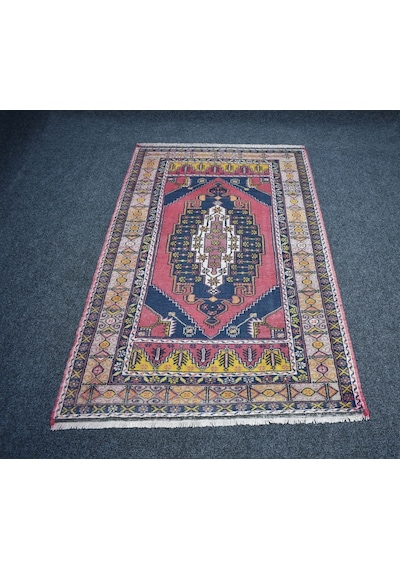 Zehra Abla Halı Vintage El Dokuması Arısama Model Niğde Yün Halı 7463 Çok Renkli
