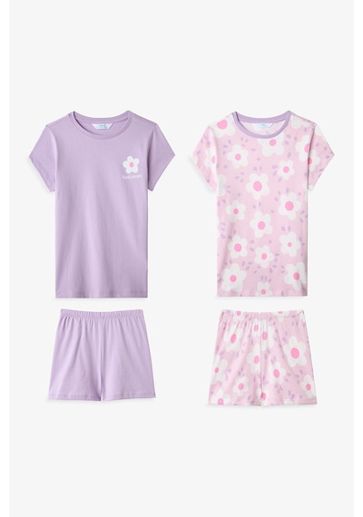 Penti  Lila Kız Çocuk Floral Whispers Pamuklu 2'li Pijama Takımı