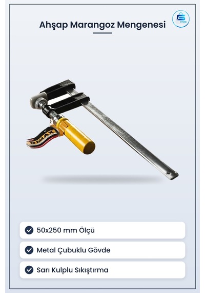 Mengene İşkence Aleti 50x250 Mm Ahşap Marangozluk Ve Hobi Atölyes