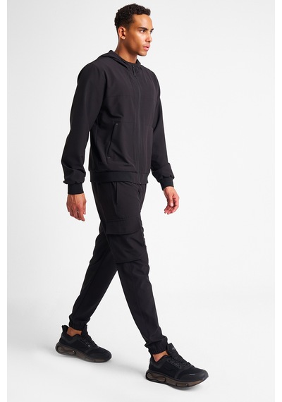 Lescon Erkek Fermuarlı Kapüşonlu Sweatshirt 25n-1102 Siyah