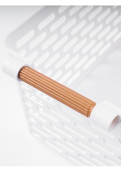1 Adet Beyaz Çok Amaçlı Plastik Tutacaklı Organizer Sepet, Dolap Içi, Çekmece Ve Banyo Düzenleyici Diğer