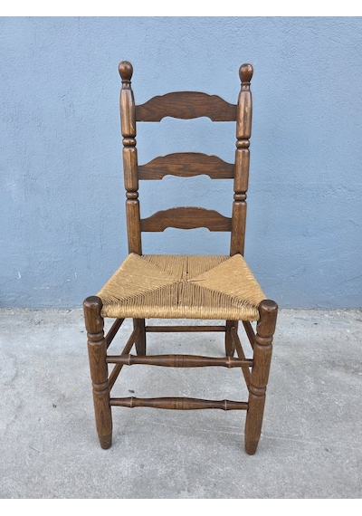Vintage Masif Ahşap Sandalye 1 Adet Ac05 Çok Renkli
