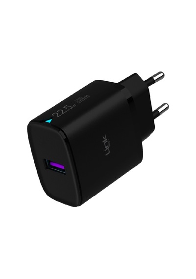 Linktech C306 22.5w Qc3.0 Usb Çıkışlı Type-c Kablolu Şarj Aleti Siyah