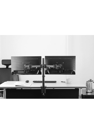 Dual 2 Fach Led Ve Lcd Monitörler Kadar 27 İnç Ekran İçin Vesa 75 X 75 100 X 100 Halterungsprofi Office-124 2 Monitor