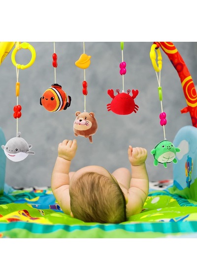 Tr 9 Adet Mini Deniz Dünyası Pelüş Hayvanlar 8 Cm Sevimli Deniz Hayvanları Yumuşak Renkli Okyanus Pelüş Oyuncakl Genel