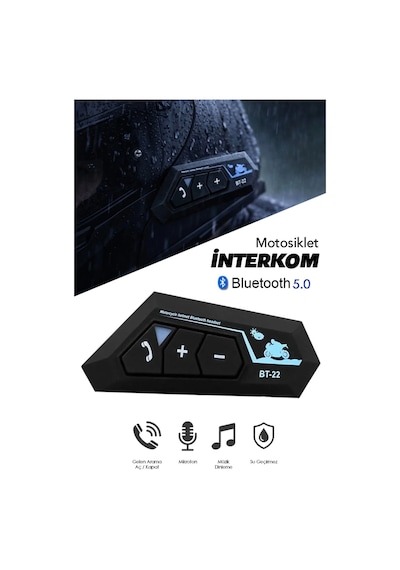 Bluetooth Mikrofonlu Kablosuz Kask İnterkom Kulaklık Rgb Led Işıklı 2 Yıl Garantili