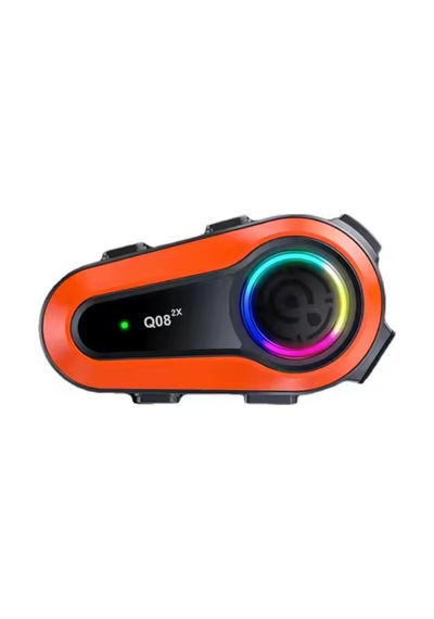 Wearfitpro Q08-2x Rgb Işık Efektli İntercom Bluetooth Motosiklet Kask Kulaklığı İntercom Kulaklık