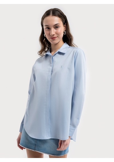 Loose Fit Kadın Gömlek U.kol Lacivert