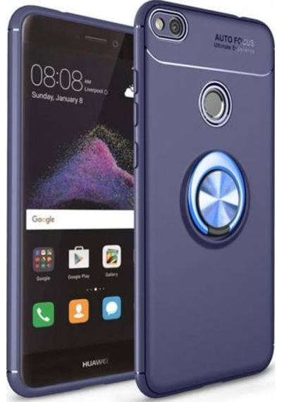 Huawei P9 Lite 2017 Kilif Yüzüklü Tam Korumali Silikon Kapak 418748050
