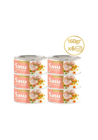 Sasu Basmati Pirinçli Ton Salata İri Parça 6 x 160 G