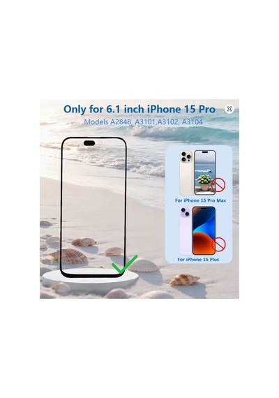 Apple iPhone Uyumlu 15 Pro A Kalite Ön Lcd Ekran Dokunmatik Sıvı Bandı Kırılmaz Tamir Seti Set