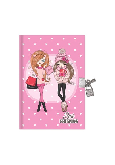 Keskin Color Hatıra Defteri Kilitli Best Friends 80 Yp 14x20 Çok Renkli