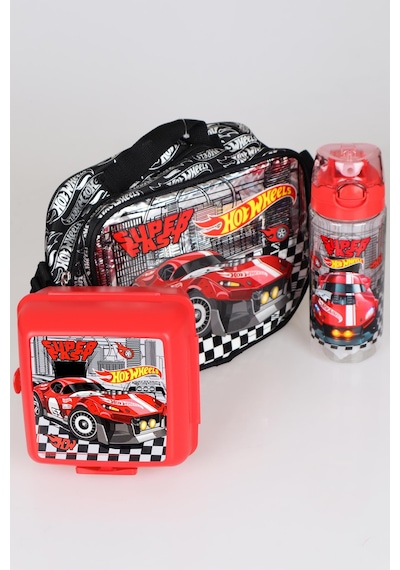 Dekomus İle Yeni Sezon Lisanslı Hot Wheels Beslenme Çantası, 2 Katlı Beslenme Kabı Ve 500 Ml Matara Seti Diğer