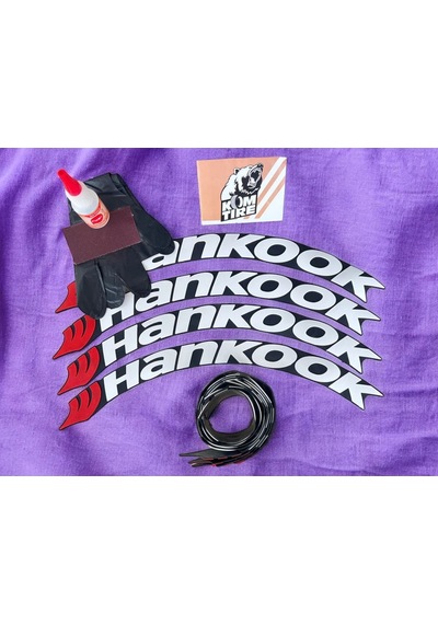 Hankook Motorsiklet Ve Otomobil Araç Lastik Yazısı 2.5 Cm 8 Adet Yapıştırıcı Arma Sticker