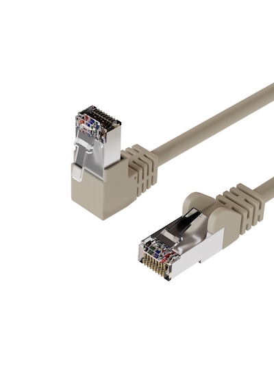 Irenıs Cat6 S/ftp Dirsek Kablo, Gri 1 Metre