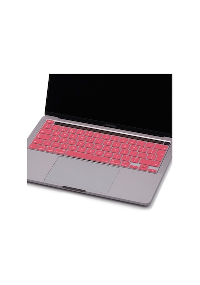 Apple Uyumlu MacBook Pro Klavye Koruyucu 13inç M1-m2 Uk-eu İngilizce Touchbarlı A2338 A2289 A2251 A2141 Pembe