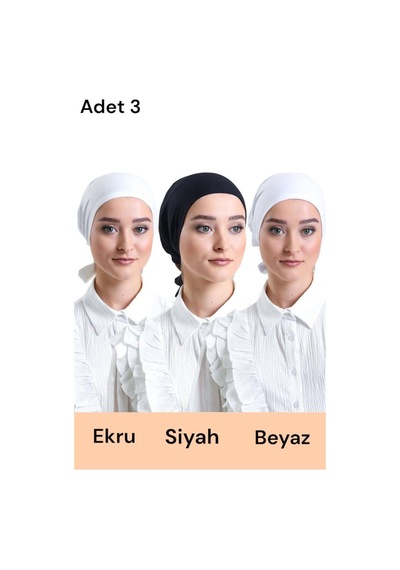 Aldaiyr 3 Adet Düz Dikişsiz Penye Bone 5çok Renkli