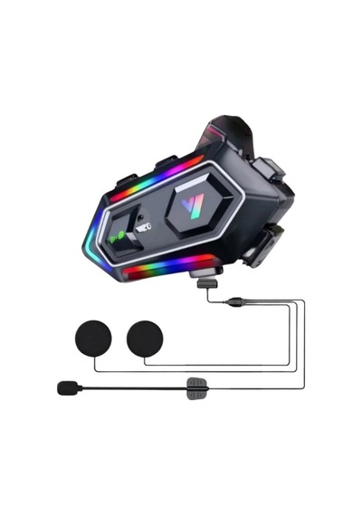 Yeni Nesil Bluetooth 5.3 Motosiklet Intercom Rgb Işıklı 1000m Mesafeli 25090928