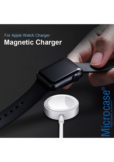 Microcase Apple Uyumlu  Watch Ultra Manyetik Şarj Kablosu 1m AL3073 Beyaz