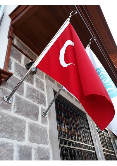 Duvar Tipi Bayrak Direği Ayyldız Dahil 115 Cm Standart