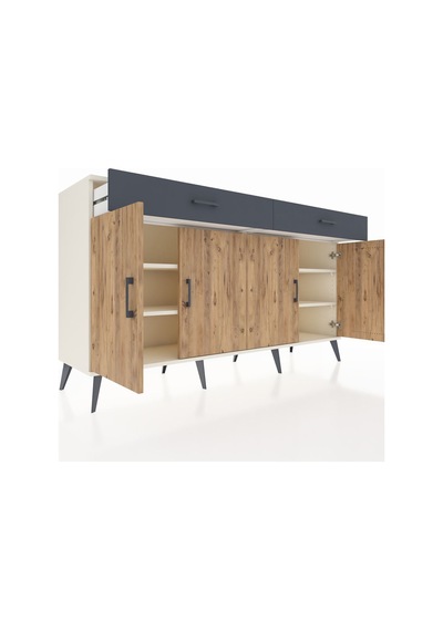 Hyperion Konsol 4 Raflı 2 Çekmeceli 4 Kapaklı 176x44x99 Aytaşı-ça Aytaşı-çam/antrasit Hyperion Konsol 4 Raflı 2 Çekmeceli 4 Kapaklı 176x44x99 Aytaşı-ça Aytaşı-çam/antrasit