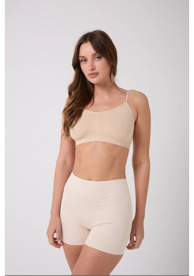 Fit Women Lazer Kesim Yüksek Bel ı Şort Korse 4403 Bej