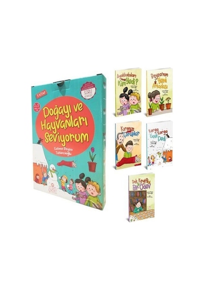 Doğayı ve Hayvanları Seviyorum Serisi Seti - 5 Kitap Takım - Fatma Beyza Tütüncüoğlu - Nesil Çocuk Yayınları