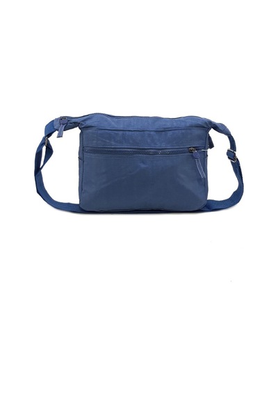 Baginn Klinkır Kadın Postacı Çanta Çok Cepli Çapraz Askılı Mavi