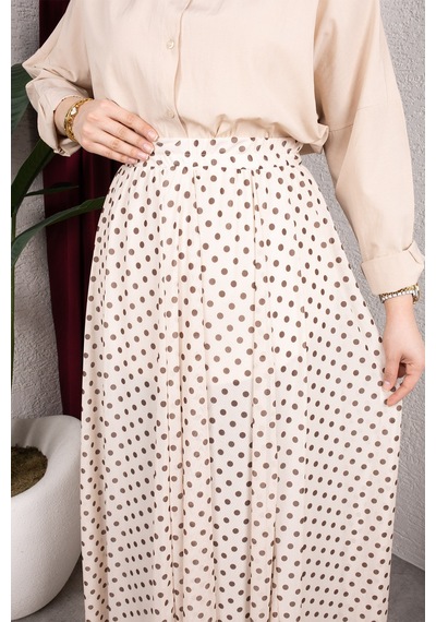Hira Life Fashion Kadın Astarlı Puantiye Desenli Tül Etek Bej-kahverengi Bej-kahverengi Hira Life Fashion Kadın Astarlı Puantiye Desenli Tül Etek Bej-kahverengi Bej-kahverengi