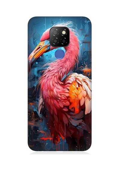 General Mobile Gm 20 Uyumlu Pembe Albatros Kuş Desenli Silikon Kılıf
