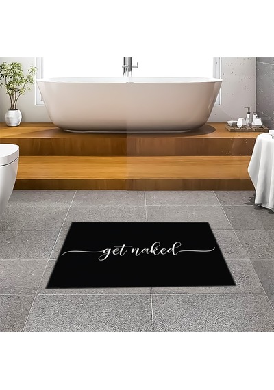 Evaşk Banyo Paspası İpeksi Kadifemsi Halı Yüzey Kaymaz Taban 40x60 BM00140S Siyah