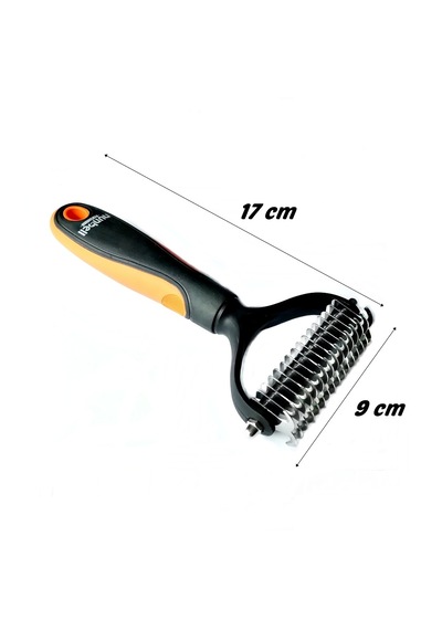 Büyük Irklar İçin Çift Taraflı Tüy Kıtık Açıcı Köpek Tarağı 17 X 9 Cm