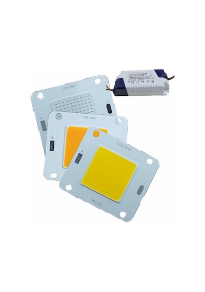 50W Cob Led Projektör Ledi DRİVER DAHİL 50 Watt Cob Led Kırmızı