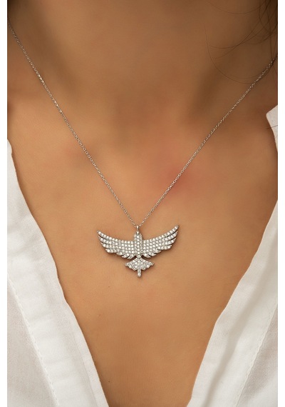 Papatya Silver 925 Ayar Anka Kuşu Gümüş Kolye