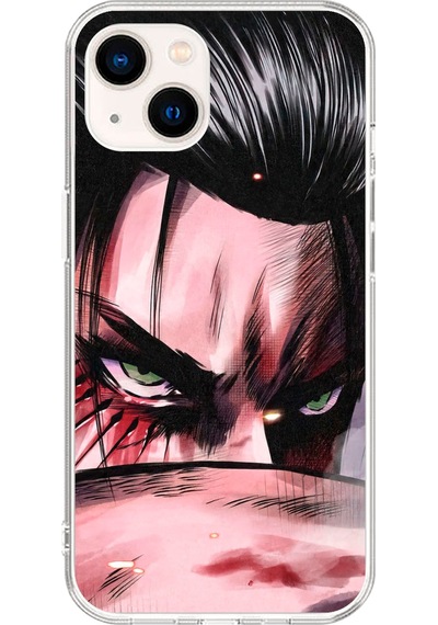 Apple Uyumlu iPhone 13 Şeffaf Kılıf Attack On Titan Tasarımlı 2