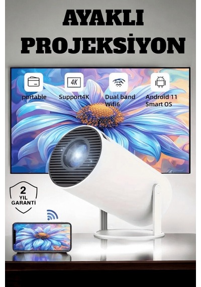 130 İnç Geniş Ekran Ve 4k Destekli Full Hd Projeksiyon Cihazı 90499737