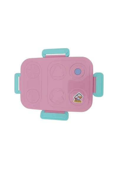 Renkli Desenli Beslenme Kutusu - 830 Ml 3 Bölmeli Çocuk Beslenme Kabı Pp Pembe Diğer