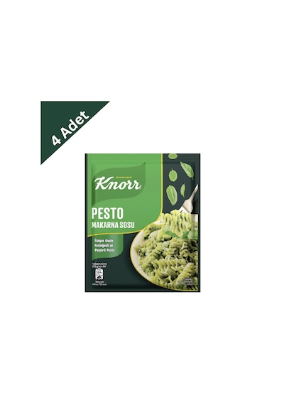 Knorr Pesto Makarna Sosu 50 G X 4 Adet - Fesleğenli Ve Aromatik İtalyan Sosu