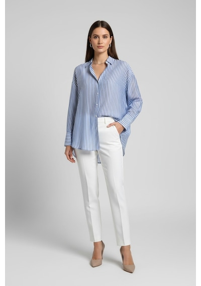 Only Onloregon Teagan L/s Shırt Aop Wvn Kadın Mavi Gömlek - 15369488