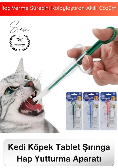 Evcilhayvan Petshop Kedi Köpek Tablet Şırınga Hap Yutturma Aparatı Evcil Hayvan İlaç Verme Enjektör